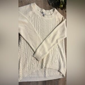 Magazine Long Sleeve Knit Scoop Neck Sweater Large